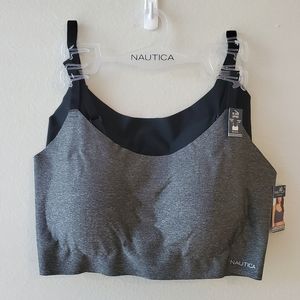 Nautica 2 laser cut lounge sports bras plus